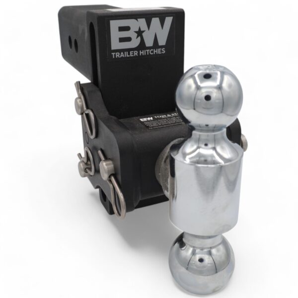 B&W Tow and Stow Trailer Hitch 3" Receiver with 2 Balls and 5" Drop, Fits 3" Receivers