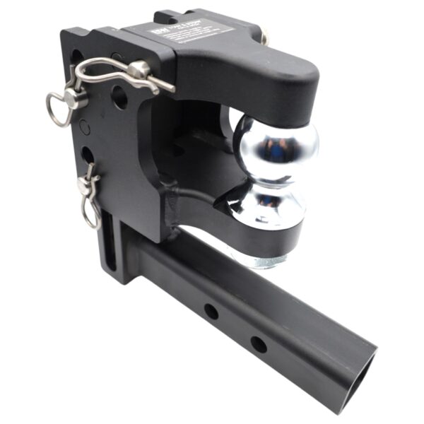 B&W Adjustable Duplex Pintle Hitch – 8 Ton Hook, 5 Ton 2 5/16" Ball, 2" Shank - Image 2