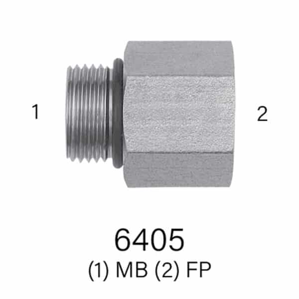 MB to FPT Hydraulic Adapter Series 6405, Sizes #2-#20