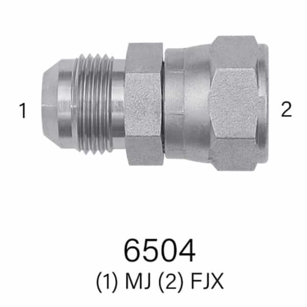 MJIC to FJX Hydraulic Adapter, Series 6504, Sizes #4 - #24