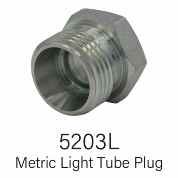 Series 5203L Metric Light Tube Plug Size #6-#33