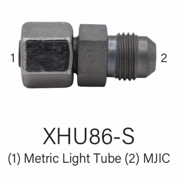 Series XHU86-S Metric Light Tube #8-#15 to MJIC #6-#10 Adapter