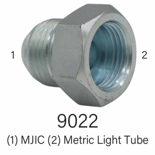 Series 9022 #4 MJIC x 12mm (#6 Light Tube) Hydraulic Adapter