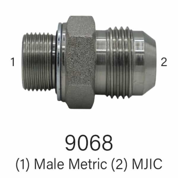 Series 9068 MJIC #4-#16 to Metric 10mm - 33mm Hydraulic Adapter