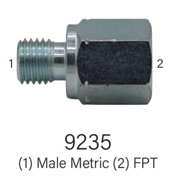 Series 9235 FPT #2-#8 to Metric 6mm-20mm Hydraulic Adapter