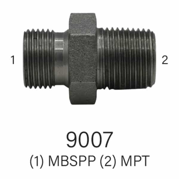 Series 9007 MBSPP #6-#20 to MPT #8-#20 Hydraulic Adapter