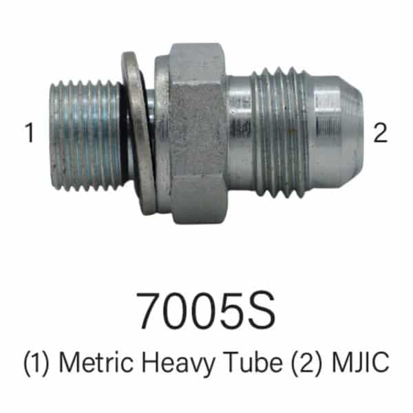 Series 7005S MJIC #6-#12 to Metric Heavy Tube 10mm-20mm Hydraulic Adapter