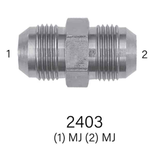 Hydraulic Adapter Series 2403 – MJIC to MJIC, Sizes #2 - #12