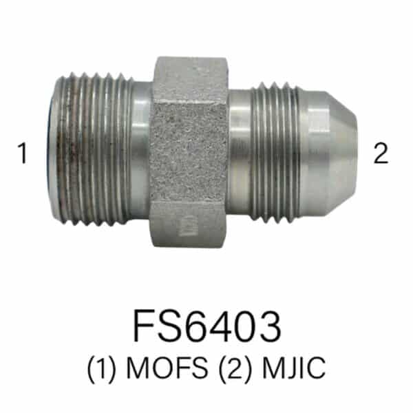 Series FS6403 MOFS to MJIC Hydraulic Fitting, Sizes #4 - #16