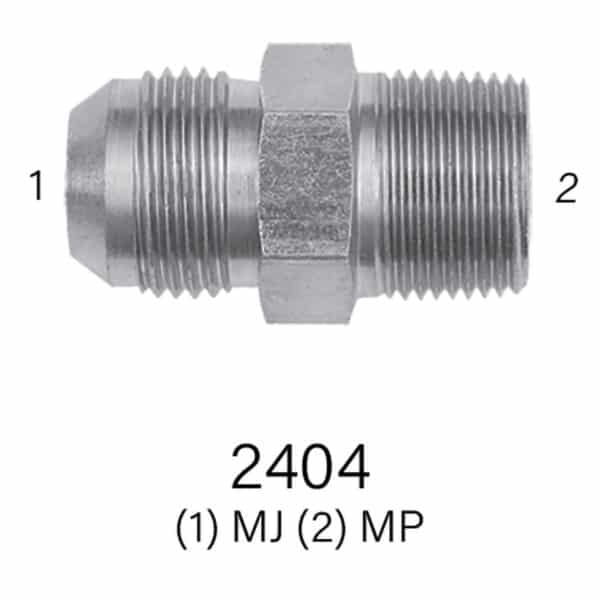 Hydraulic Adapter Series 2404 – MJIC to MPT, Sizes #4 - #16