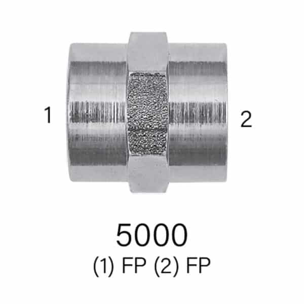 Series 5000 FPT to FPT Hydraulic Coupler Sizes #4 - #20