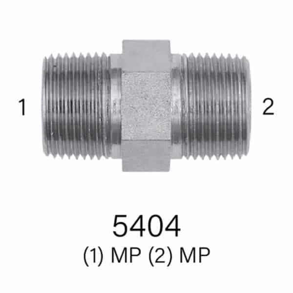 Series 5404 MPT to MPT Hydraulic Nipple Sizes #2 - #24