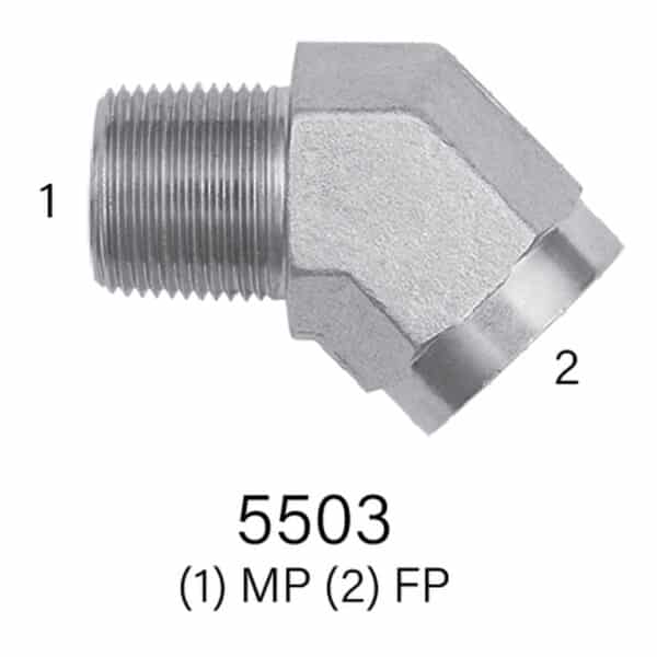 series 5503 Hydraulic fitting 45° elbow