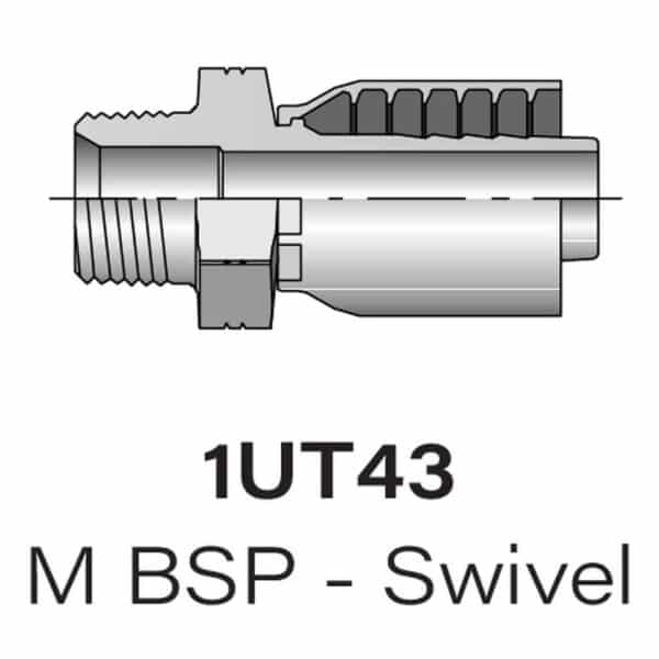 Parker Series 1UT43 Male BSP Tapered, Size #4-#16