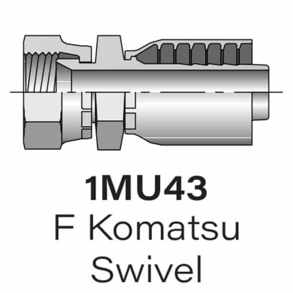 Parker Series 1MU43 Female Metric Komatsu, Size #4-#8