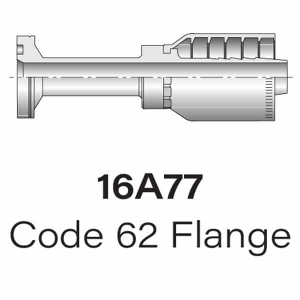 Parker Series 16A77 Code 62 Flange, Size #12-#20