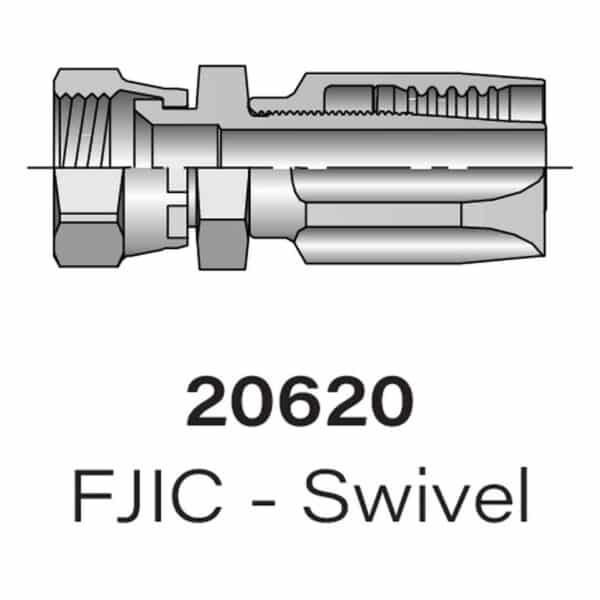 Parker Series 20620 FJIC Repairable End, Size #6-#8