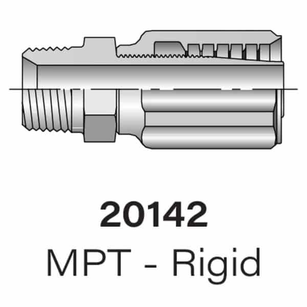 Parker Series 10142 MPT Hydraulic Fitting, Size #4-#12