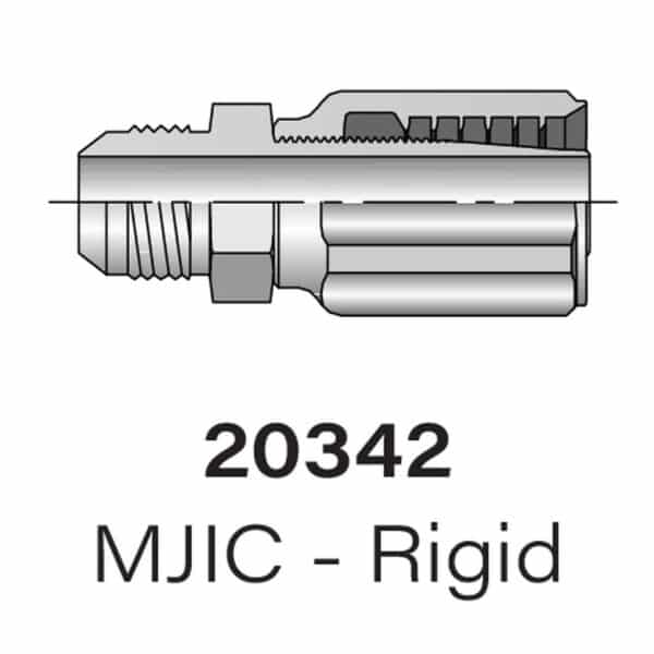 Parker Series 20342 MJIC Hydraulic Fitting, Sizes #6-#12