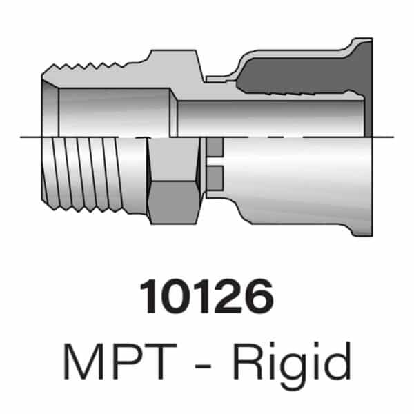 Parker Series 10126 MPT Fitting for Propane Hose, Sizes #4-#12