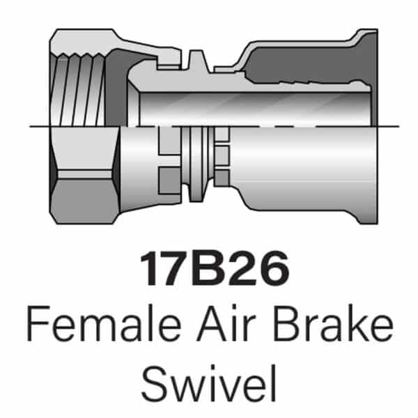 Parker Series 17B26 FPT Propane Hose Fitting, Size #8