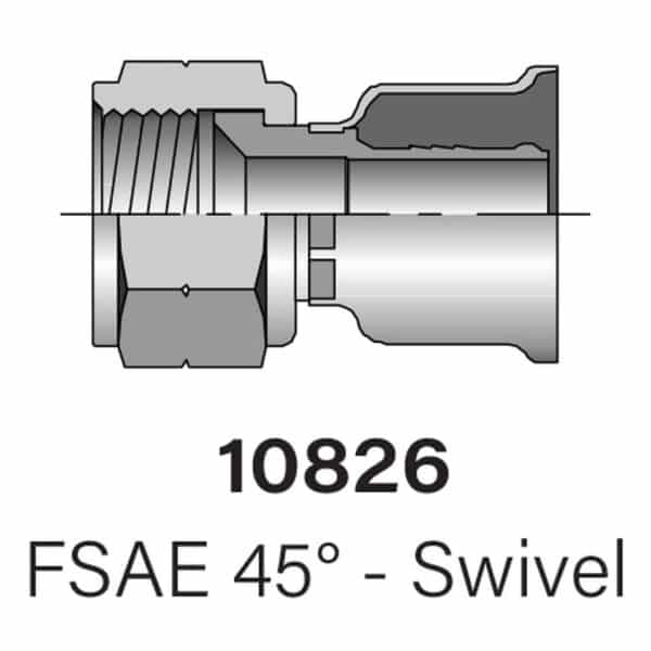 Parker Series 10826 F SAE, Size #6-#12