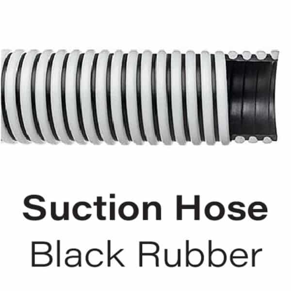 EPDM Rubber Suction Hose, Black, -30°F to 140°F, Excellent Flexibility & Chemical Resistance