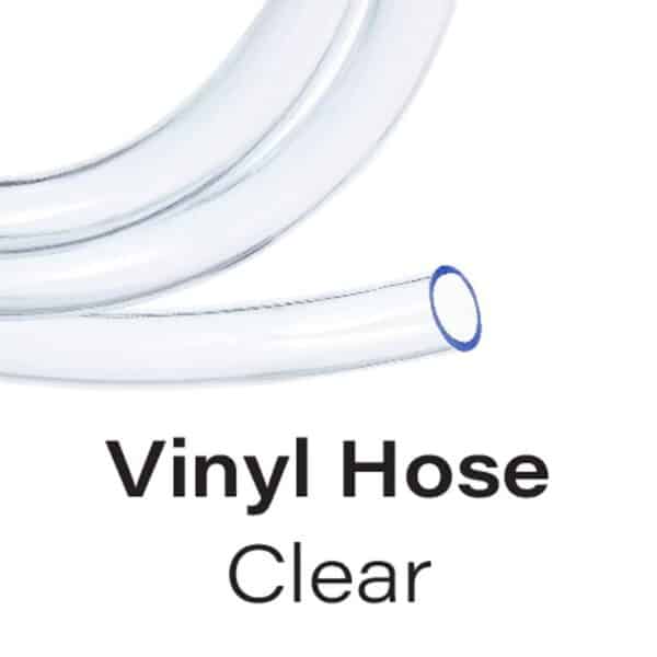 Abbott Rubber Clear Vinyl Tubing, Flexible Drain Lines, 20-65 PSI, Maximum Temperature 150°F, Sold by the Foot